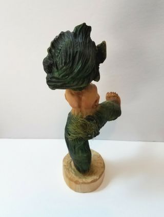 Vintage HENNING Hand Carved Troll Boy Carving Norway 2