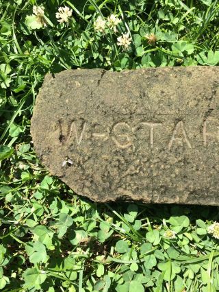 VERY RARE Antique Brick LABELED “W - Star” Rare Star Fire Brick Variation 1800s 2