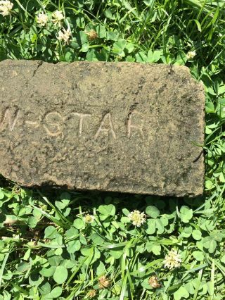 VERY RARE Antique Brick LABELED “W - Star” Rare Star Fire Brick Variation 1800s 4