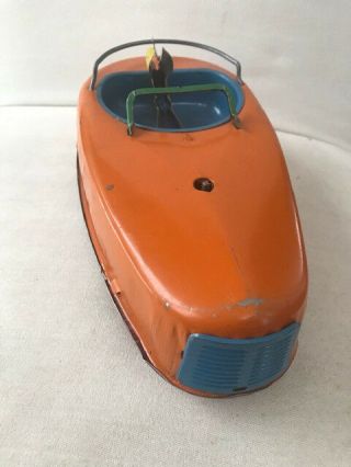Vintage Tin Wind - Up Bumper Car Toy Ca.  1930.  Made In Canada Good Paint
