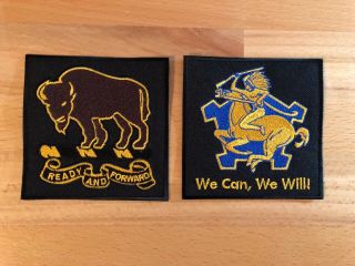 Buffalo Soldiers 9th & 10th Cavalry Insignia Patches - Set Of 2
