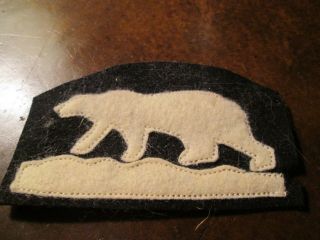 Wwi Us Army North Russia Polar Bear Patch Aef Wool