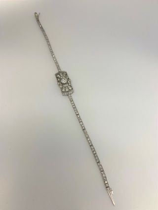 Tiffany & Co Art Deco Platinum and Diamond Bracelet 3ct Diamonds 1940 Rare NR 12