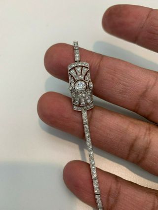 Tiffany & Co Art Deco Platinum and Diamond Bracelet 3ct Diamonds 1940 Rare NR 3