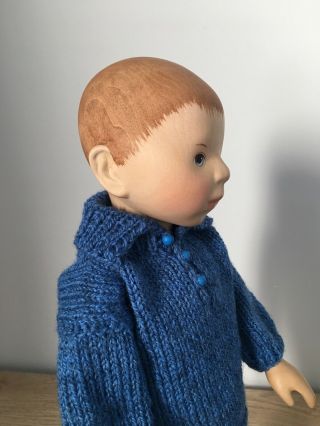 RELISTED: Handcrafted wooden doll by Elisabeth Pongratz 4