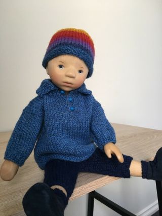 RELISTED: Handcrafted wooden doll by Elisabeth Pongratz 7