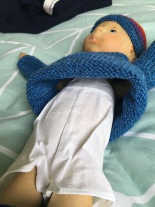 RELISTED: Handcrafted wooden doll by Elisabeth Pongratz 9