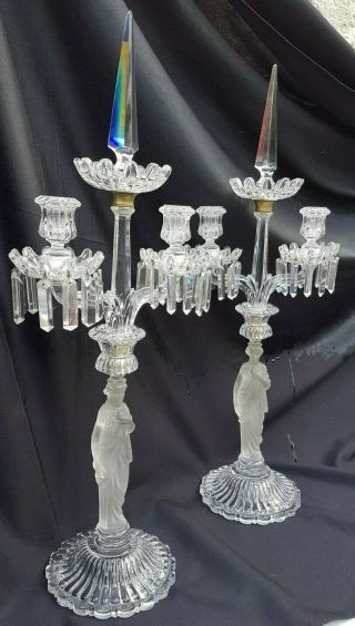 Antique French,  big candelabra,  Crystal candlestick,  Baccarat house 10