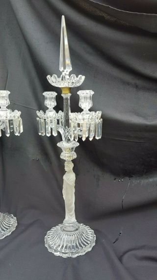 Antique French,  big candelabra,  Crystal candlestick,  Baccarat house 8