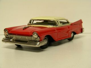 Vintage 1957 Ford 2 Door Hardtop By Asc Japan Tin Friction