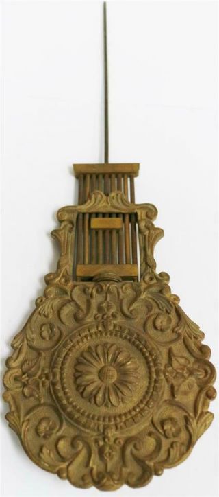 Antique Ormolu Bronze French Table Regulator Grid Iron Clock Pendulum