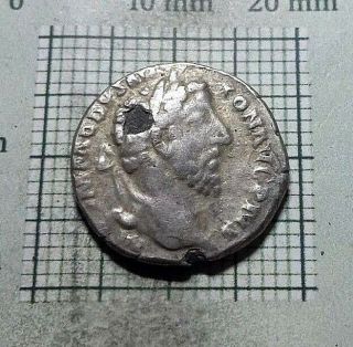 Rare Ancient Fourree Barbarian Imitation Of Roman Commodus Silver Coin 0195
