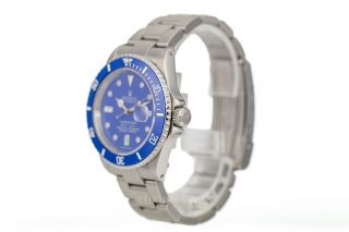 Rolex Mens Watch Submariner 16610 Stainless Steel 40mm Blue face with Diamonds 5