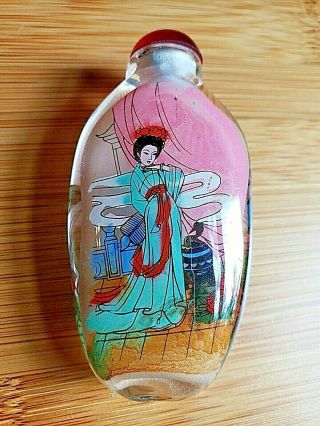 Ancient Ladies Of Light,  Painted Chinese Glass Bottles (3)
