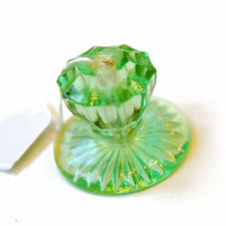 Vintage Green Glass Door Drawer Pull (single Pull) Et112