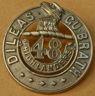 48th Battalion Canadian Highlanders Cef Ww1 Cap Badge $1.  00 Reserve