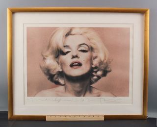 Large Vintage Hand - Signed Bert Stern Marilyn Monroe Portrait Lithograph Print