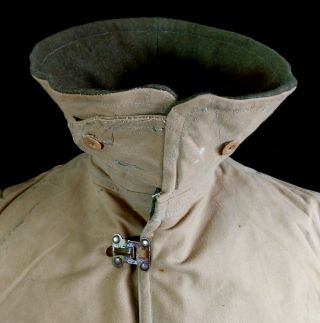 Vintage 1940s WWII British Kapok Lined Hook Front Tropal Coat Size 1 4