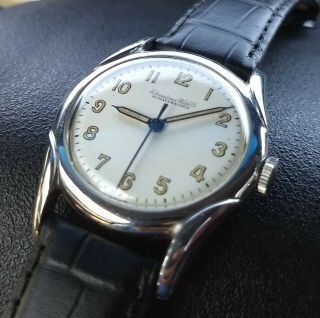 Vintage Iwc Military Style Wristwatch.  Cal.  89.  Case 33.  5mm.  Fancy Lugs.