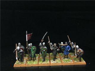 1/56 28mm Ancient Wab Dps Painted Norman Spearman Gh1479