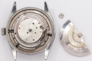 1950 ' s Steel Rolex Oyster Perpetual Ref.  6284 Bubble Back for Restoration 4