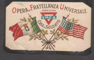 Card Italy Americana Ymca Opera Fratellanza Universale Case Del Soldato