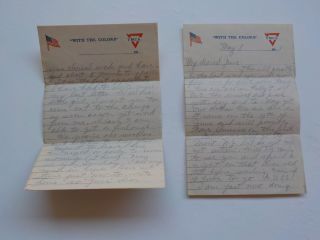 Wwi Letter 1918 Receive Holsters And Revolvers Today World War One Ww I Vtg Ww1