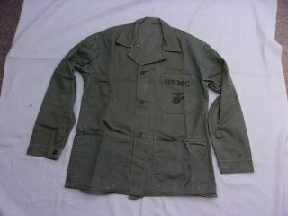 Ww2 Usmc M1941 Hbt Utility/combat Shirt - - Size 38 - -