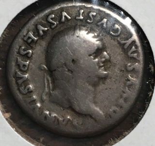 Ancient Roman Silver Coin Of Vespasian