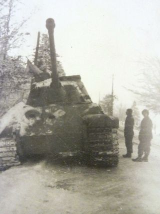Captured German King Tiger Tank,  Battle Of Bulge Photo