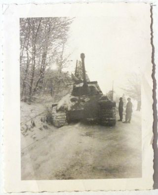 Captured German King Tiger tank,  Battle of Bulge photo 2