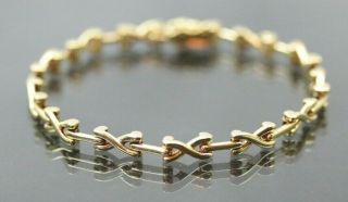 Tiffany & Co.  Schlumberger Vintage 18k Yellow Gold X Link Bracelet 6.  5 " 15.  2g