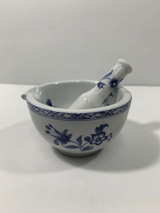 Vintage Porcelaine De Paris Décor Vieux Chine Mortar And Pestle