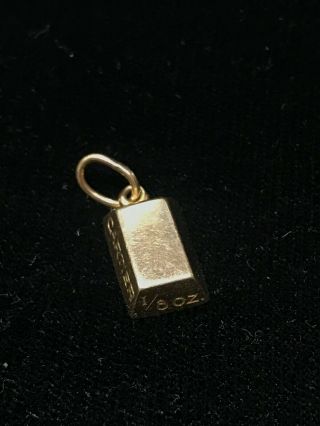 Vintage 18k Cartier 1/8oz Gold Ingot Pendant