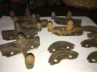 Set 6 Period Victorian Acorn Finial Window Latches Locks