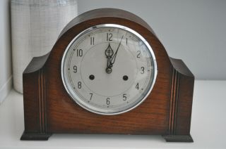 Vintage Smiths Enfield Art Deco Chiming Mantel Clock Collectible Collectable