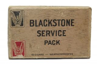 Us Wwi Aef " Blackstone Service Pack " Pocket Size Cigar Box Rare