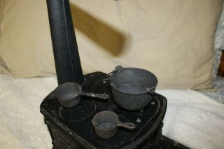 Vintage Cast Iron Mini / Salesman Sample Little Fanny Wood Stove,  Phila Stove 4