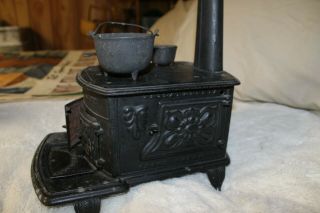 Vintage Cast Iron Mini / Salesman Sample Little Fanny Wood Stove,  Phila Stove 5