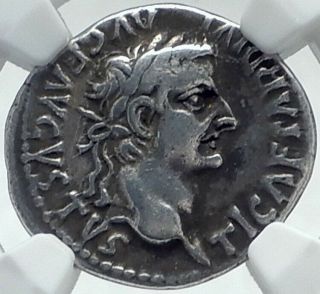 Tiberius Ancient Silver Biblical Roman Jesus Christ Render Caesar Coin Ngc