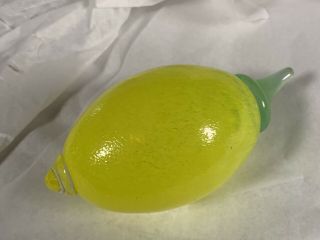 Vintage Kosta Boda Glass Fruit " Lemon " Frutteria Series - Signed Sahlin