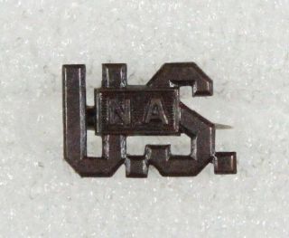 Army Collar Pin: Us/na - National Army Officer - Wwi Era,  Shirt Size
