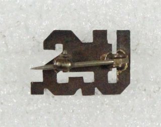 Army Collar Pin: US/NA - National Army Officer - WWI era,  shirt size 2