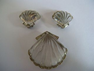 Rare Vintage Trifari Lucite Moonshell / Seashell Set Alfred Philippe Jelly Belly 7