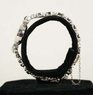 BUCHERER 14k White Gold & Diamond Ornate Woman ' s Bracelet Watch 4