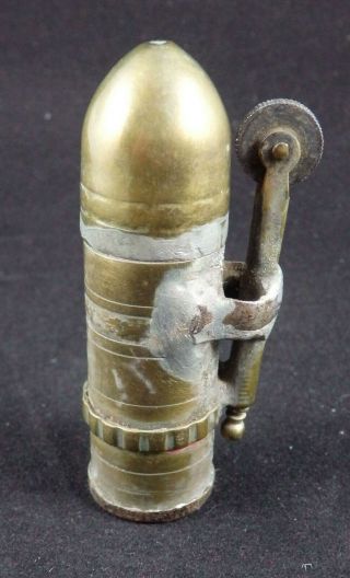 Ww1 Trench Art Lighter Shell Design Field Repaired And Altered Gerry Rigged