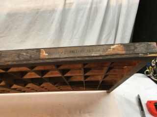 Antique Vtg HAMILTON PRINTERS TYPESET DRAWER Wood Tray Shadow Box Divided 98 5
