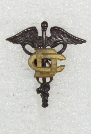 Army Collar Pin: " Dc " Dental Corps,  Wwi Medical (2)