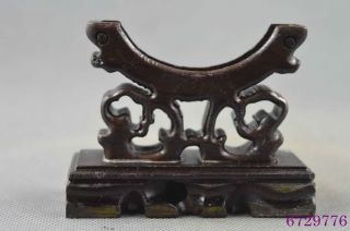 Collectable Handwork Boxwood Carving Hollow Flower Rattan Tibet Fashion Statue