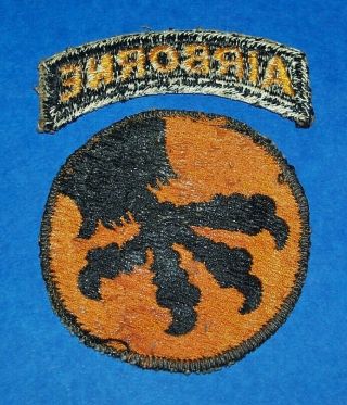 Cut - Edge Ww2 French Made 17th Airborne Division Patch,  Tab Off Uniform